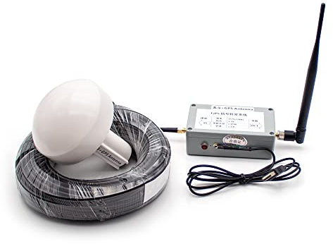 Jieotwice Kit Complet de Transfert D'amplificateur de Répéteur de Signal Gps Intérieur L1 Bd2 Avec Antenne de Réception de Champignon 15m(set 1)