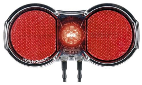 Busch & Müller Unisex – Erwachsene Toplight Flat Plus LED-Gepäckträgerrücklicht, Rot,Transparent, Einheitsgröße