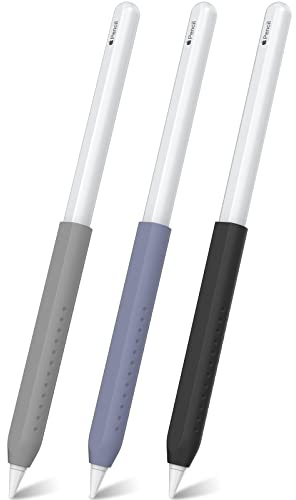 NIUTRENDZ 3 Stück Apple Pencil 2. Generation und Apple Pencil Pro Schutzhülle Silikon【Magnetisches Aufladen & Double Tap】 Zubehör Kompatibel mit Apple Pencil Pro und 2. Generation.