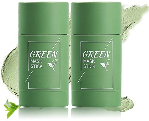 Green Tea Cleansing Mask Stick, Blackhead Remover Green face Masks skincare Poreless Deep Cleanse Purifying Clay Mask Skin Care,Anti-Acne Facial Pore Cleanser Control For All Skin Types (2Pack)