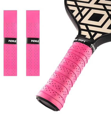 Pickle Grips Pickleball-Paddel-Griffband – Overgrip Wrap für Pickleball-Schläger – feuchtigkeitsableitendes Paddel-Griffband (2 Stück) (Pink)