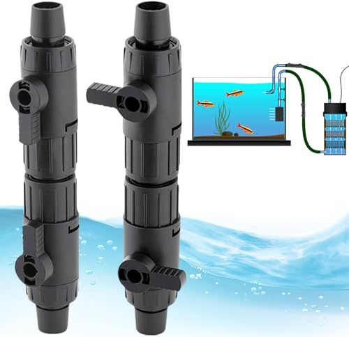 Aquarium Schlauchventil, 2 Stück Aquariumschlauchventil Wasserflussregelventil Schlauchverbinder Anschluss12 mm zu 16 mm Aquarium Wasser Durchfluss Regelventil Aquarium Schlauch Ventil