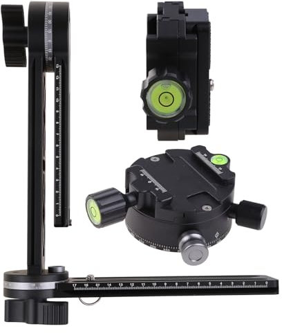 720° 3-Axis Panoramic Ballhead Kit With Quick Release Plate & Slide Stabilizer Gimbal Tripod For Head For DSLR Camera Camcorder Three-dimensional 720° Panoramic Ball Head Kit Support Stand