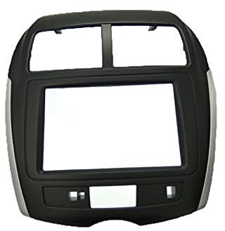 DEMULAX Car Styling 2Din Autoradio Fascia Auto Stereo Pannello Kit Lettore DVD Cornice in lamiera 2012, for Mitsubishi, ASX/Outlander Sport Kit rivestimento autoradio