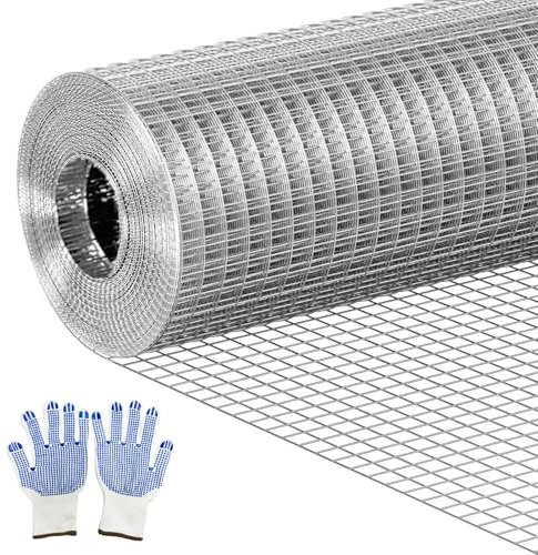 Maschendrahtzaun, Wühlmausgitter, 300mm x 6m Kaninchendraht, Gitter Maschenweite 6mm, Drahtgitter Feinmaschig für Maschendraht, Hasengitter Mäusegitter Volierendraht Hühnerdraht für Hochbeet im Garten