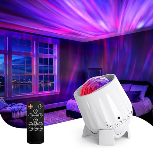 Twelvetooo Northern Lights Projector, Galaxy Projector Night Light with Remote Control& Timer Function, Sleep Aid, Aurora Ceiling Projector Light for Bedroom Decor, Christmas Gift for Kids, Adults
