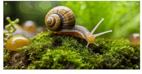 Welcome Banner Snail Crawling Party Flag Photography Backdrop Background Flags Decoration Birthday Party Wall Decor Sign Photo Props Flag Banner for Garden Fence Decor 47x24 inch