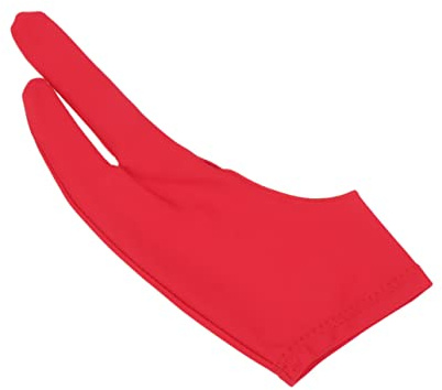 TOPPERFUN 2pcs Sketch Gloves Red Artist Gloves for Drawing Comfortable Breathable