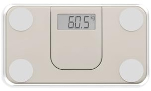 Livoo - Mini elektronische Personenwaage DOM532C - bis zu 180 kg, 23x13 cm, 2 Messeinheiten, einziehbarer LCD-Bildschirm