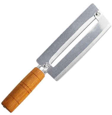 ZUNOXAZ Pelador Piña Inoxidable con Mango de Madera Cuchilla para Cortar Piña y Caña Herramienta Multifuncional de Cocina y Duradera