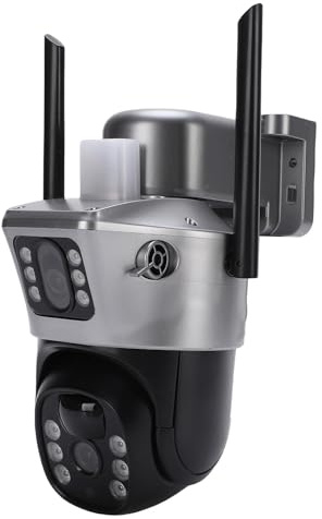 Fabater 4G Wireless PTZ Security Camera with Solar Panel Dual Lens 4MP HD Motion Detection Water Proof Security Camera for Efficient Energy Use Uninterrupted Power Supply