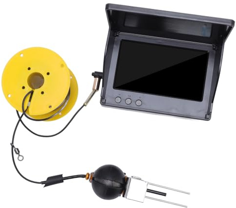 Luocute Unterwasser-Angelkamera, 1080P HD 5 MP, 220 Grad Weitwinkel, 4,3-Zoll-Bildschirm mit 8 LED-Leuchten und 30 M Kabel, für Eissee-Seeboot-Kajakangeln