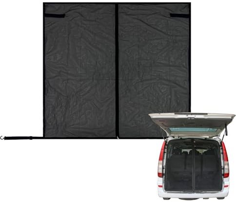 Malla Pantalla para Portón Trasero De Coche, Cortina Magnética Antimoscas 147x145 cm, Pantalla Protectora UV para SUV y Camping, para Vivir Al Aire Libre Viajes por Carretera Furgoneta Camión