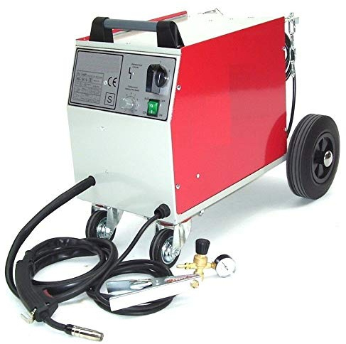 Schutzgas Schweissgerät MIG 161 + Gasflasche 2.2L + Schweisshelm + 5kg Draht 0,8
