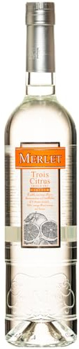 Merlet Trois Citrus Triple Sec Liqueur, Premium French Orange Liqueur with Bitter Orange, Blood Orange and Lemon, 70 cl Bottle, Ideal for Margaritas, Cosmopolitans, Cocktails, Home Bar and Gifting