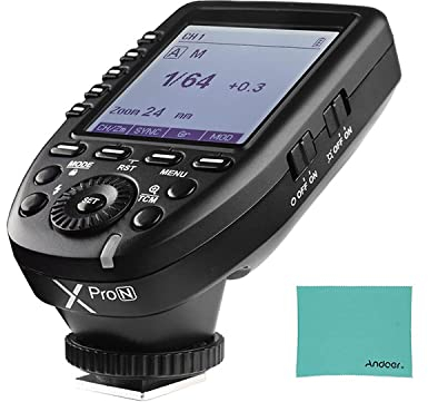 Godox Xpro-N i-TTL Trasmettitore di trigger flash con ampio schermo LCD Sistema X Wireless X per fotocamere della serie Nikon da esterno e da studio