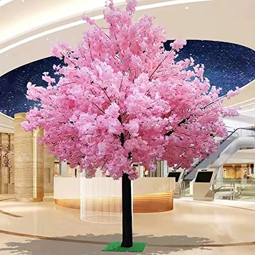 Cherry Blossom Tree for Indoor Outdoor Blossom Tree, Weeping Cherry Tree, Cherry Blossom Tree Artificial, Dwarf Cherry Blossom Tree, Artifical Tree With Real Wood Stems,Pink,1.8mX1.5m