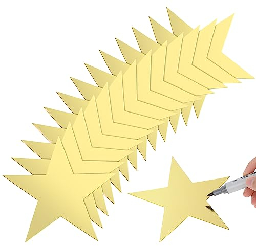 80 pz Stella Ritaglio di Carta Grandi Decorazioni Stella Dorata Stelle Glitter Ritaglio di Carta Coriandoli Stelle di Cartone per la Decorazione della Festa Nuziale di Compleanno
