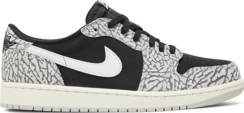 Air Jordan Low Retro, Schwarz/Musselin/Tech Grau/Weiß, 36 EU