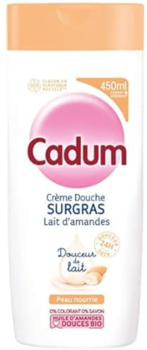 Cadum Crème Douche Surgras Douceur de Lait Peaux Sèches Nourrit 450ml