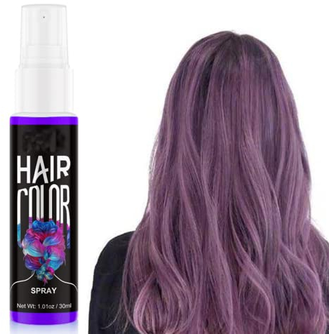 Haarspray Farbe Lila - Temporäre Haarfarbe Auswaschbar, Farbiges Haarspray, Crazy Purple Temporary Hair Color Spray, Instant Hair Dye, Haar Colorationen