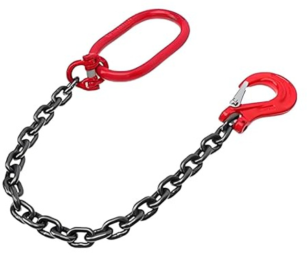 Chaînes de levage Chaînes lourdes pour le levage avec certificat d'inspection, Élingue de chaîne en acier au manganèse G80 à haute résistance avec crochets, Chaînes et élingues industrielles pour grue
