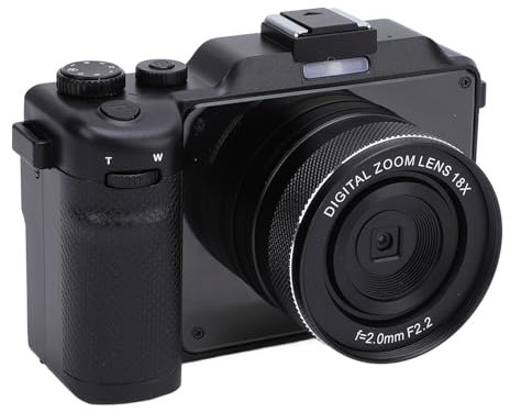 Videocamera Digitale 4K con Foto da 56 MP, Zoom 18X, Fotocamera Digitale Micro SLR, fedeltà Wireless, Fotocamera retrò, per Fotografia, Vlogging di Viaggio