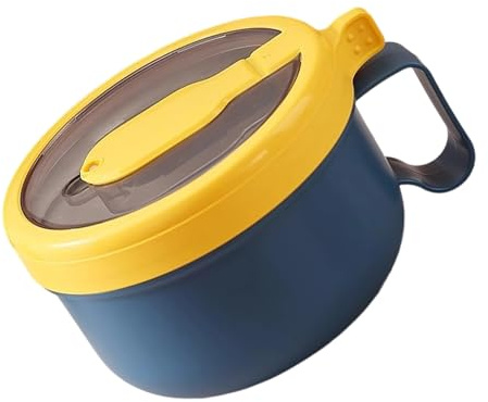 Cnrfeoap Fiambrera apilable para preparar comidas con clip de bloqueo seguro, ideal para calentar en microondas y viajes, lonchera de gran capacidad