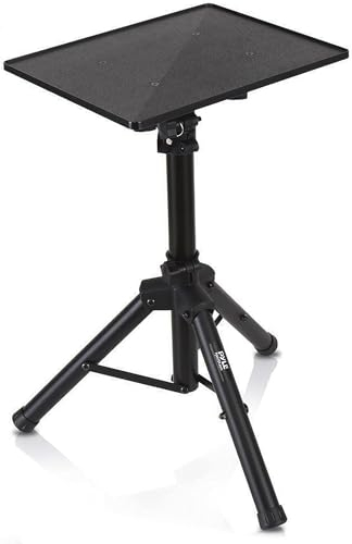 Pyle Supporto Laptop Portatile da DJ e Proiettore, Regolabile in Altezza da 71 cm a 117 cm, Pieghevole e Versatile, Ideale per Scrivania, Palco o Studio