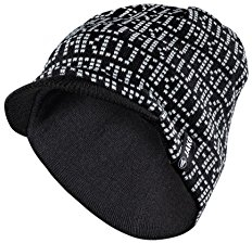 JAKO Kinder Schild-strickmütze, Schwarz/Weiß, 01, 1290