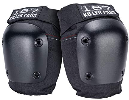187 Killer Pads Fly Knee Pads - Grey w/White Caps - Large (Black, X-Small)