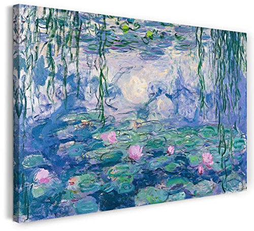 Printed Paintings Stampa su Tela (120x80cm): Claude Monet - Ninfee Camera da letto
