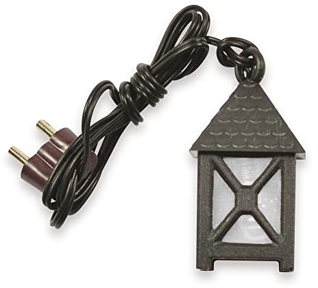 Riffelmacher Laterne für Weihnachtskrippe 4cm 78238 - Weiß - Toll zur Modelleisenbahn, Zubehör Weihnachten Krippe 3,5V E5 Anschluss