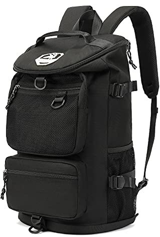Kalesi Gym Duffle Bag Backpack 4-Way Waterproof with Shoes Compartment for travel Sport Hiking laptop (Black)
