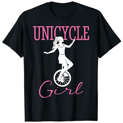 Einrad Mädchen Vintage Tricks T-Shirt