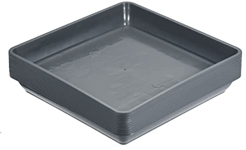 sourcing map Packung mit 10 Kunststoff Pflanztopf für Innen- und Außenpflanzen 7 Zoll grau