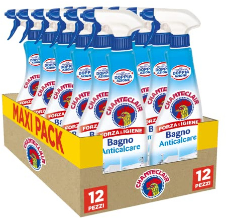 Chanteclair - Salle de bain Anticalcaire, Double Action: Enlève le calcaire et la saleté, Nettoyer Brillant, Force & Hygiène - 625 ml