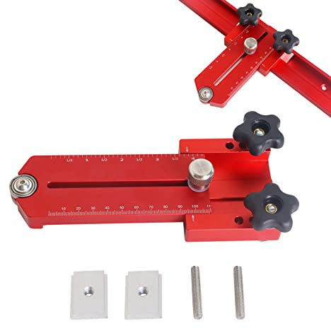 Guide de gabarit de scie à table fin étendu, scie à table, clôture de limite de coupe rapide, outil de fixation de positionnement réglable en T (version étendue)