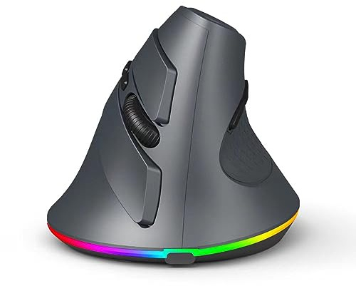 Docooler Souris de jeu filaire verticale mécanique 7200 DPI Design ergonomique avec 6 boutons 11 modes