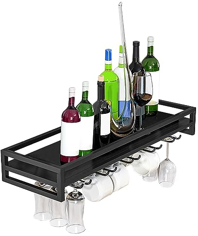 LIGUOYI Weinglashalter Wand, Weinflaschenregal Und Stemware-Aufhänger Stemware-Racks Robust Und Langlebig Platzsparend Für Familie Restaurant Hotel Bar, Mit Schrauben Weinglashalterung Hangend