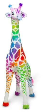 Melissa & Doug Lebensechte Regenbogen-Giraffe aus Plüsch