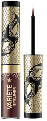 Eveline Cosmetics Variété Langhaftiger Farbiger Eyeliner - Wasserfest, Wischfest & Schnell Trocknend mit Pinselapplikator - 24-Stunden-Halt in 4 Schimmernden Farbtönen