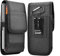 Cadorabo Handytasche mit Gürtelclip kompatibel mit Blackview BV5300 / BV5300 PRO in SCHWARZ -360 Grad Schutzhülle mit Gürtel Schlaufe in Nylon -Gürteltasche mit Karabinerhaken -Case Cover