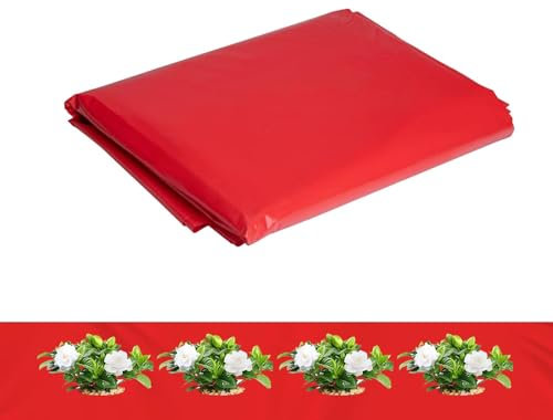 Mantillo para el jardín, mantillo para el huerto - lámina de plantación de mantillo de jardín - película de cultivo rojo para paisajismo mantillo artificial para tomates, fresas, pimientos, zanahorias