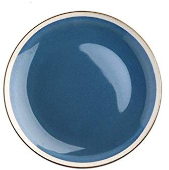 WOTZOV Set di Piatti Piani in Porcellana Blu e Bianco per Pane e Burro, Insalata, Dessert Floreale, Snack, Set di Piatti Bassi, Ciotole, Piatto da tavola in Ceramica, Piatto OCC