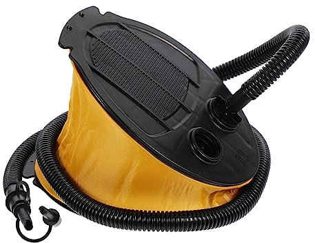 MOBUTOFU Balg Fußpumpe Aus Robustem Material Mit 3 Ventiladaptern Für Luftbett Camping Yoga Matte Inflator