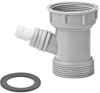 Qrity 1 Pcs Drain Pipe Hose Connector Wye, Kitchen Sink Drain Pipe Adapter with 1/4 Quick Connector, Wastewater Outlet Male Female Thread Fitting