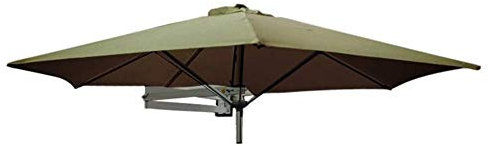 ZHIDAISHI Outdoor patio umbrella, Parasols Wall Sunlight Protection Patio Umbrella 8ft / 250cm - Wall Mounted Cantilever For Garden Balcony Yard(Khaki)