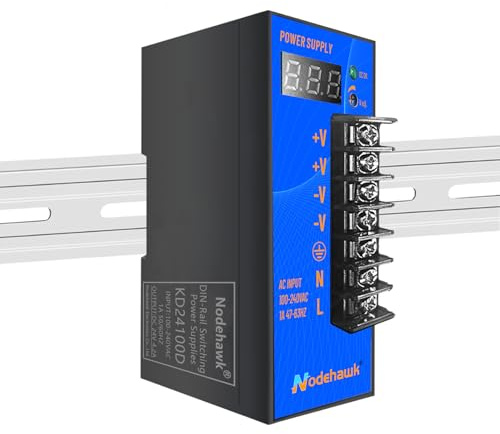 24V Switching Power Supply AC 110-240V to DC 24V Din Rail Power Supply Highly efficient and Dual Output Power Conversion for 3D Printer Motor Monitoring Relay Lighting Equipment,4.2A 100W