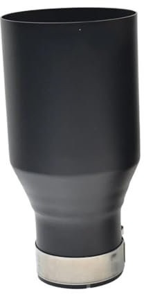 SPLACK Terminale di Scarico 1 PC Nero Opaco Silenziatore Universale in Acciaio Inox Tubo Finale Auto Tubo di Scarico Punta di Scarico Taglio Taglio Terminale Scarico Auto(60-89mm Flat)